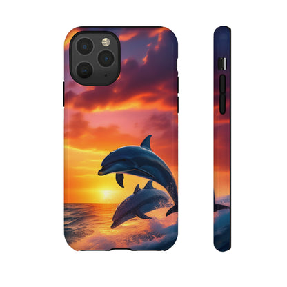 Sunset Dolphin Tough Case