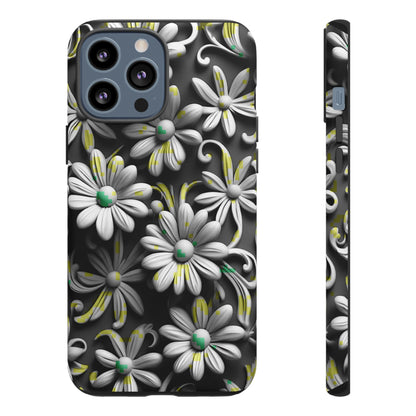 White Flowers Tough Case