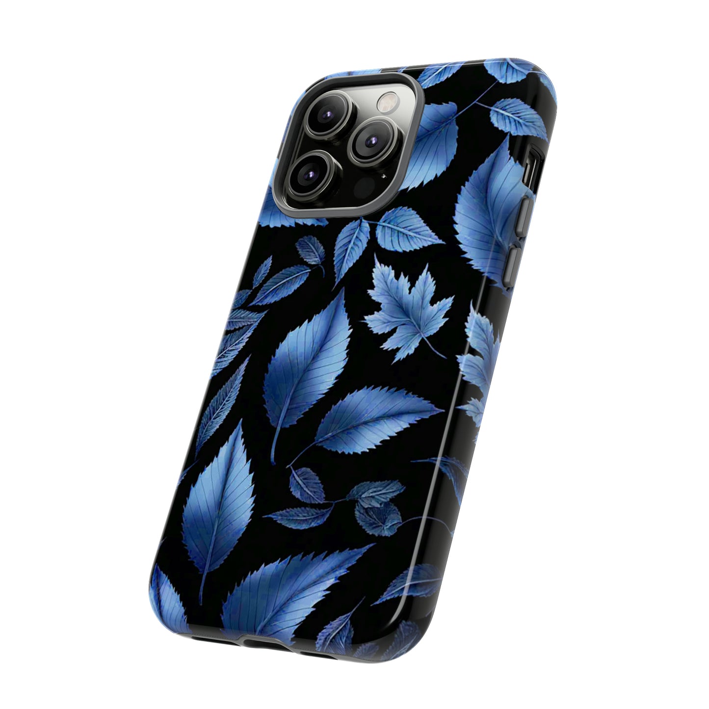 Blue Leaf Art Design Pattern Tough Case