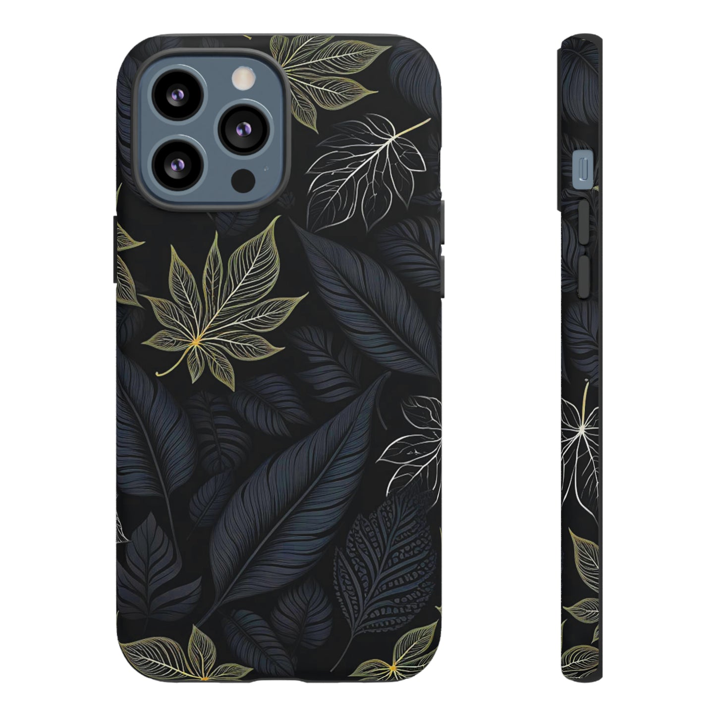 Grey Leaf Pattern Tough Case