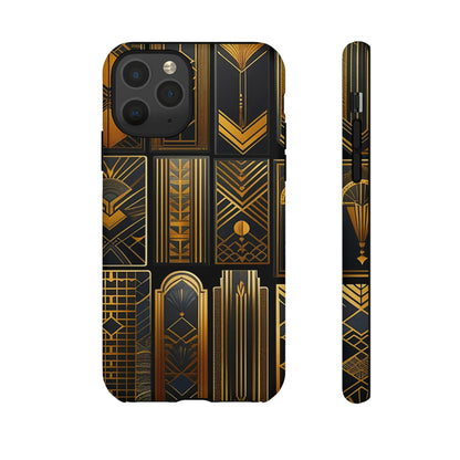 Golden Grid Art Design Pattern Tough Case