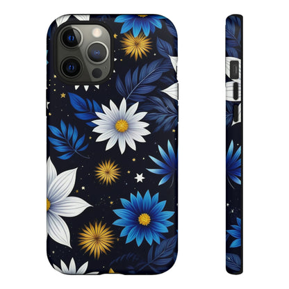 Blue Leaf Pattern Tough Case