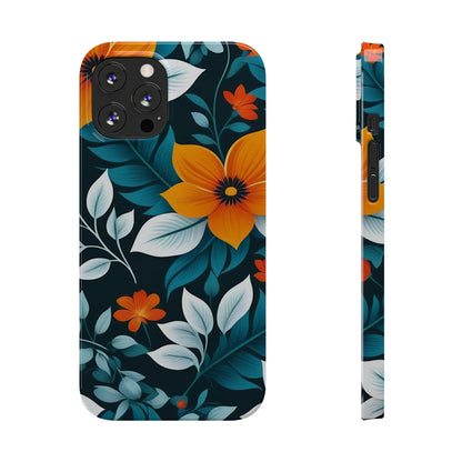 White Flower Slim Phone Case