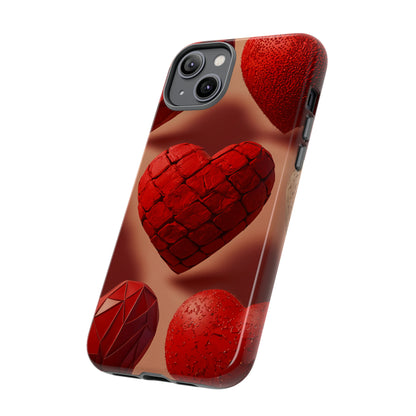 Red Heart Design Pattern Tough Case