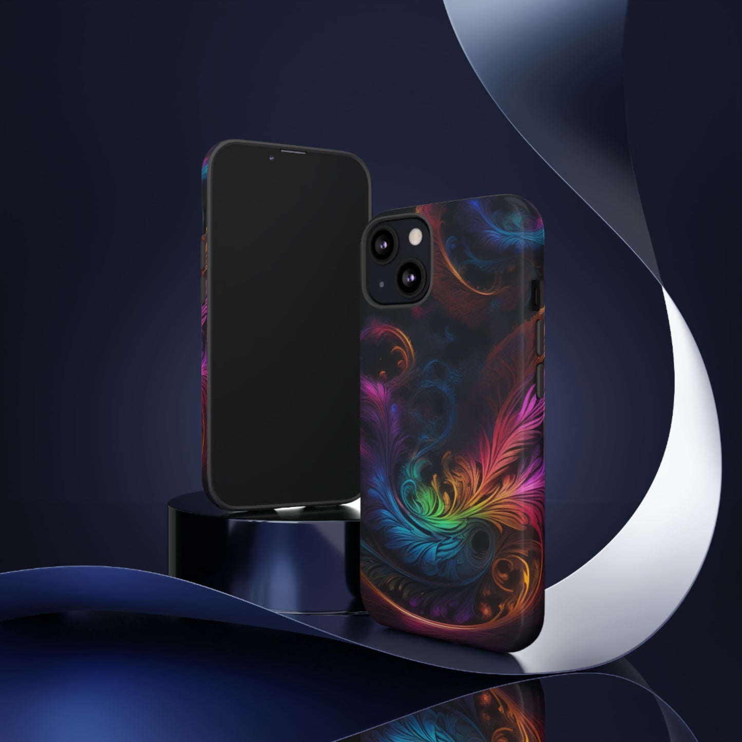 Dark Feather Pattern Tough Case