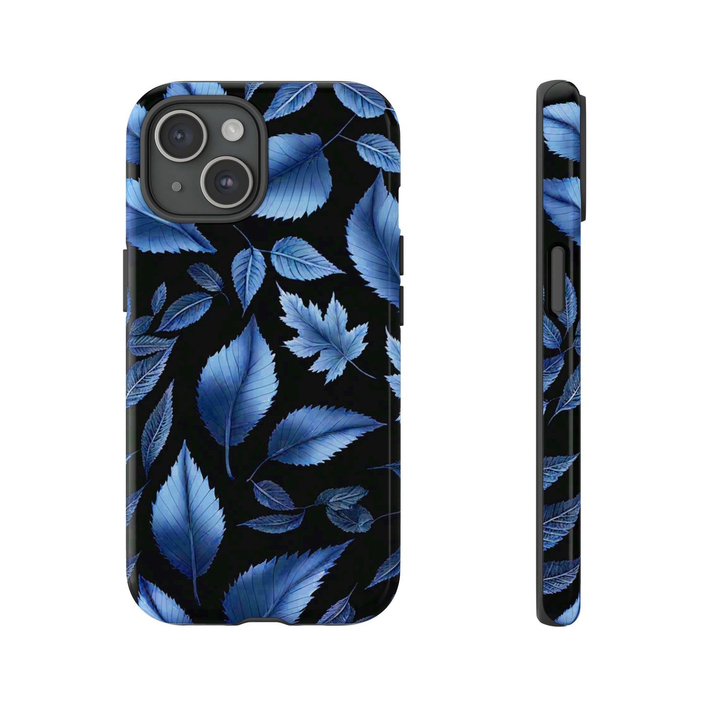 Blue Leaf Art Design Pattern Tough Case