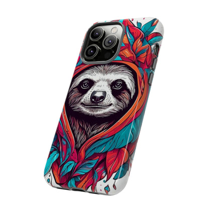 Sloth floral rose print Tough Case