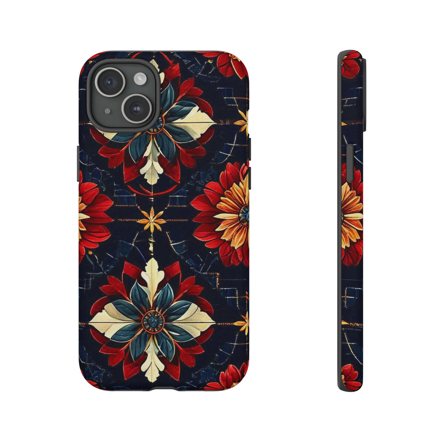 Red  flower Design Pattern Tough Case