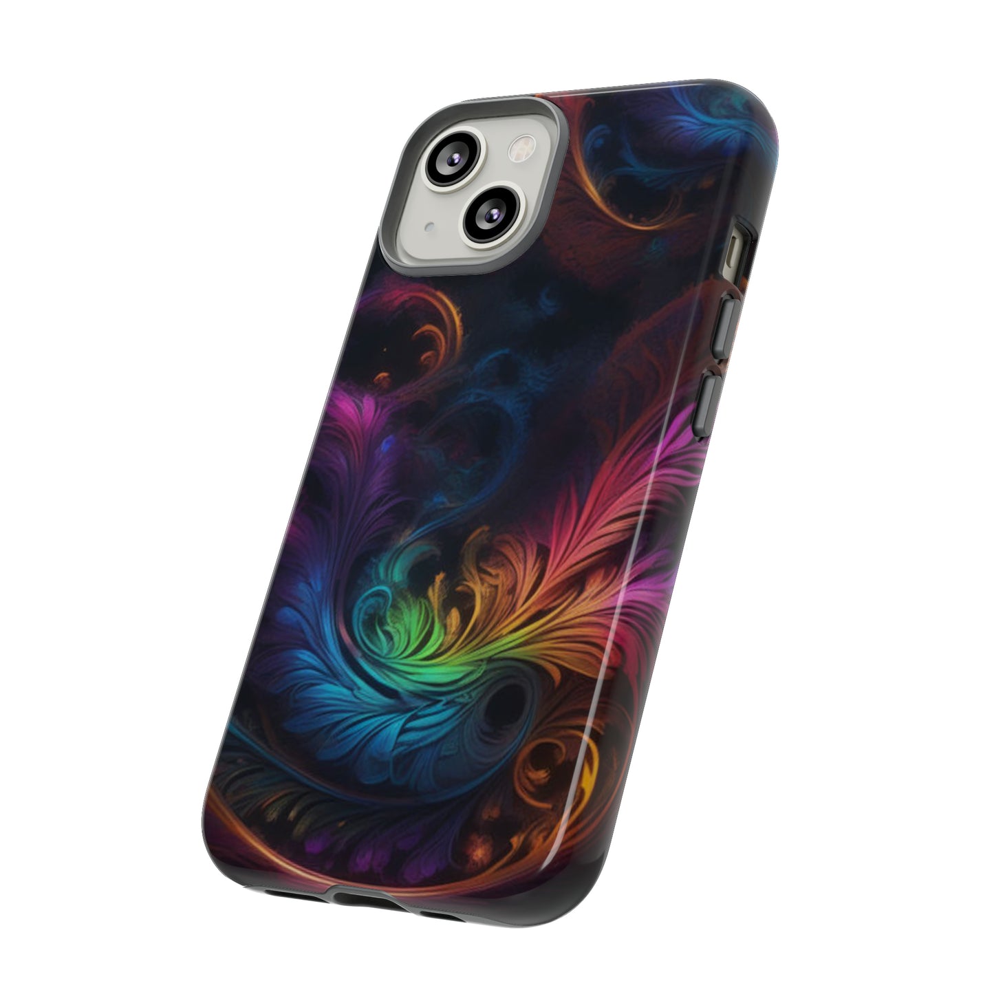 Dark Feather Pattern Tough Case