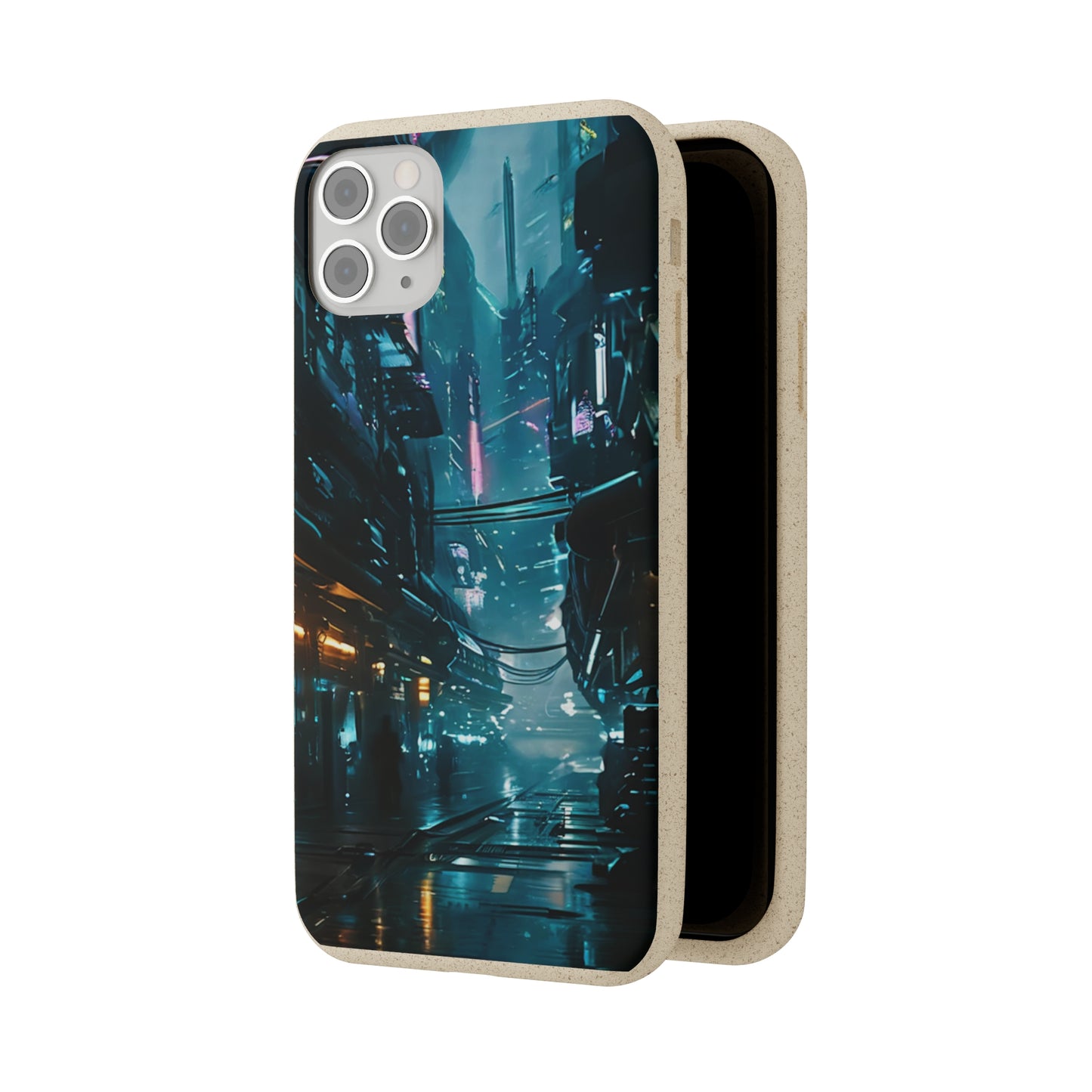 Dystopian Cityscape Biodegradable Case