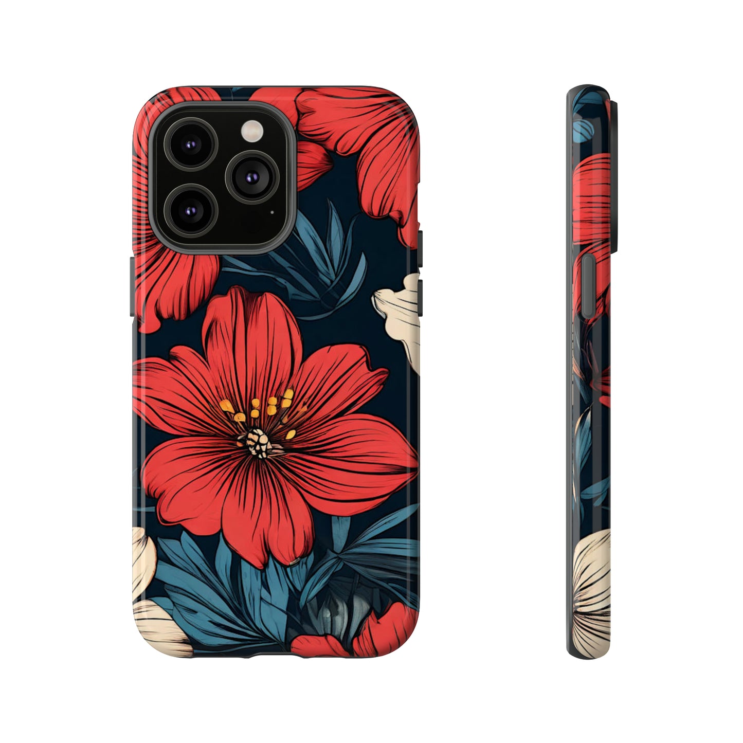 Red Dandelion  Art Design Pattern Tough Case