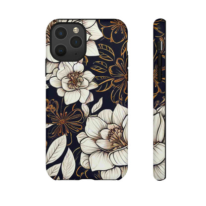 White flower Design Pattern Tough Case