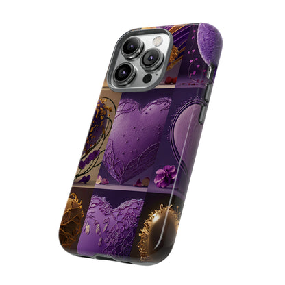 Violet Heart Design Pattern Tough Case