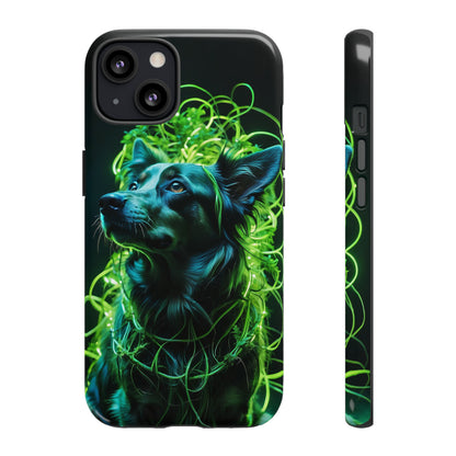 Green Neon Dog Tough Case