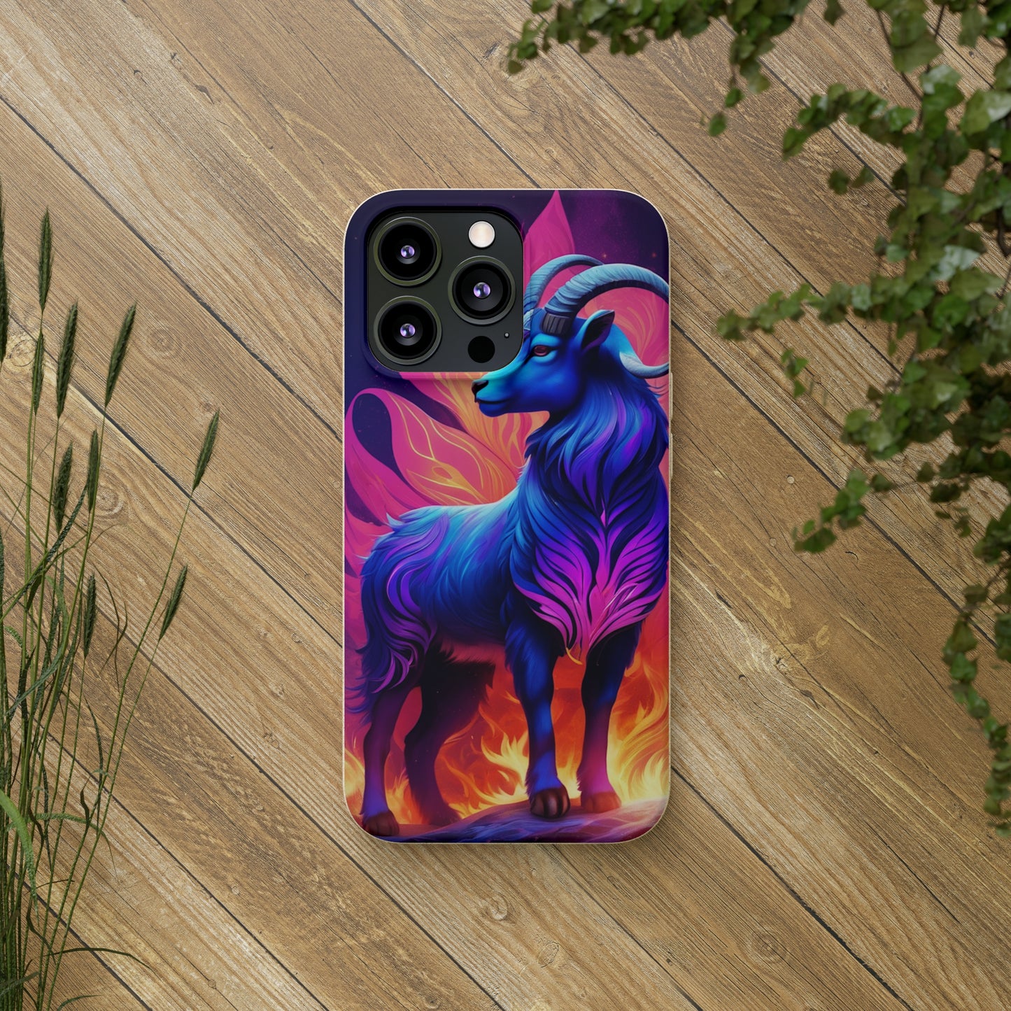 Pink Peculiar Goat Biodegradable Case