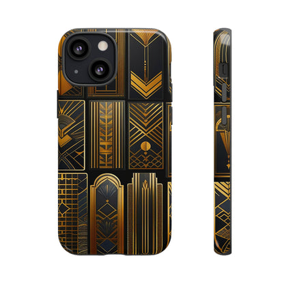 Golden Grid Art Design Pattern Tough Case