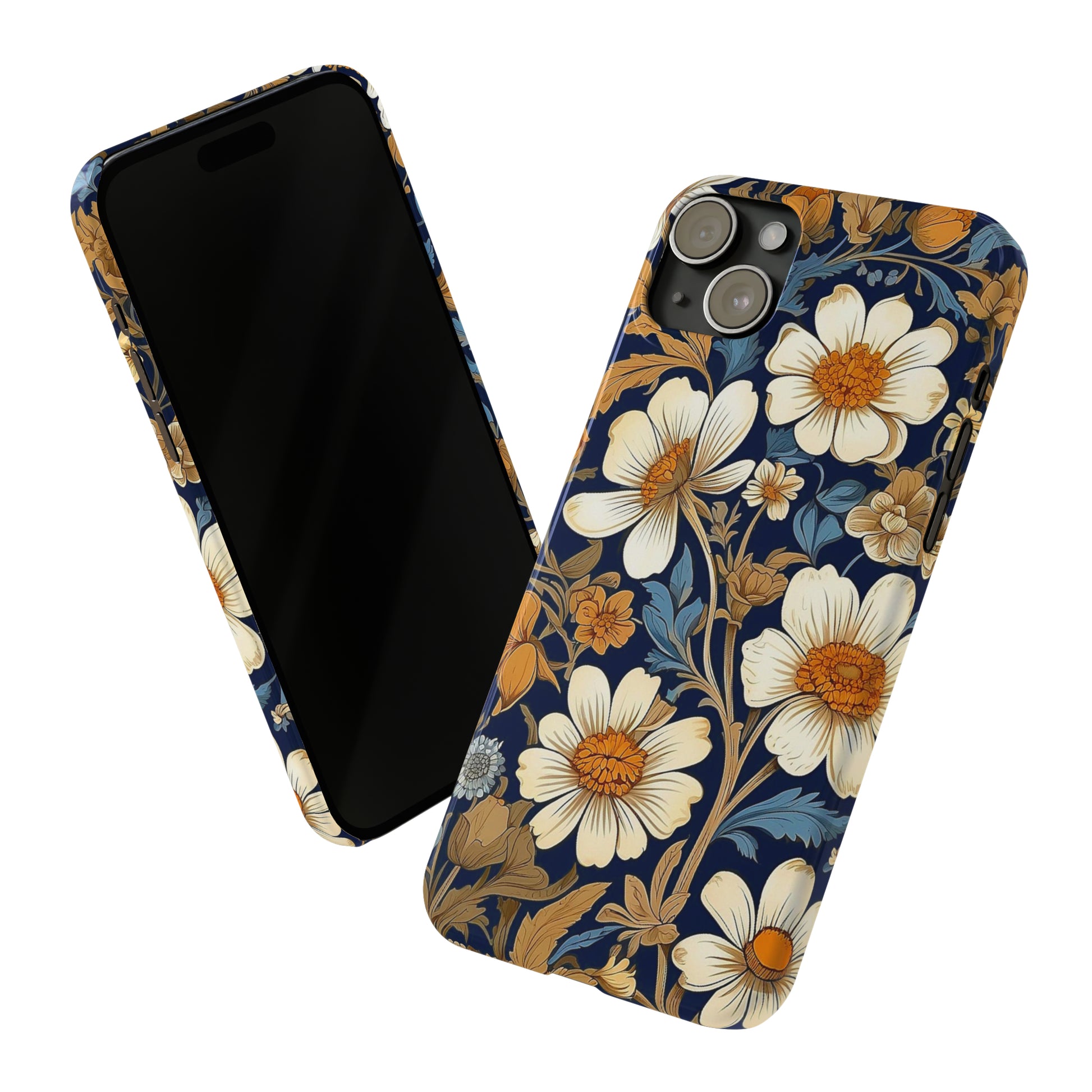 White Floral Slim Case - Colorwink