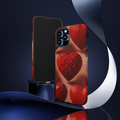 Red Heart Design Pattern Tough Case