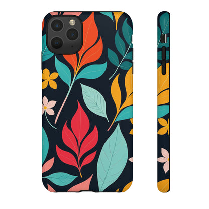 Red Leaf Design Pattern Tough Case