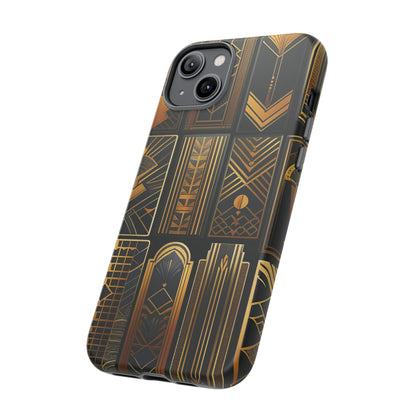 Golden Grid Art Design Pattern Tough Case