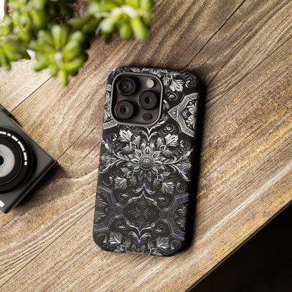 Monochrome Flowers Tough Case