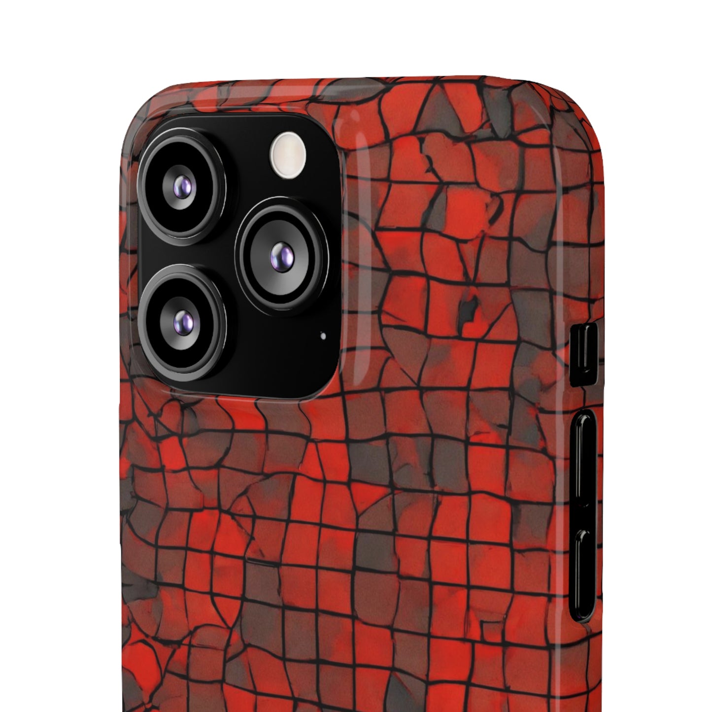 Red & Black Cubes Snap Case - Colorwink