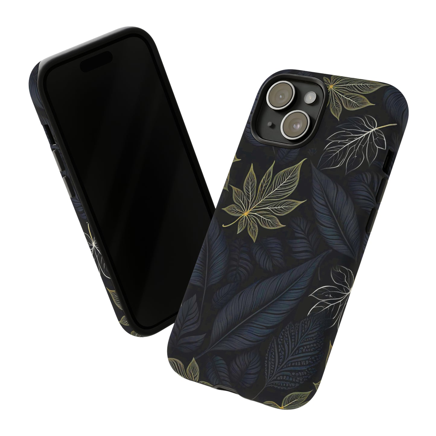 Grey Leaf Pattern Tough Case