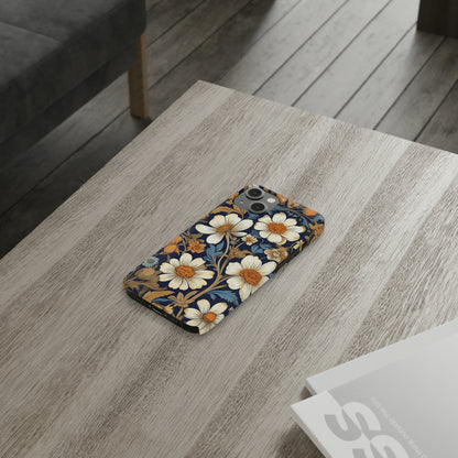 White Floral Slim Case - Colorwink