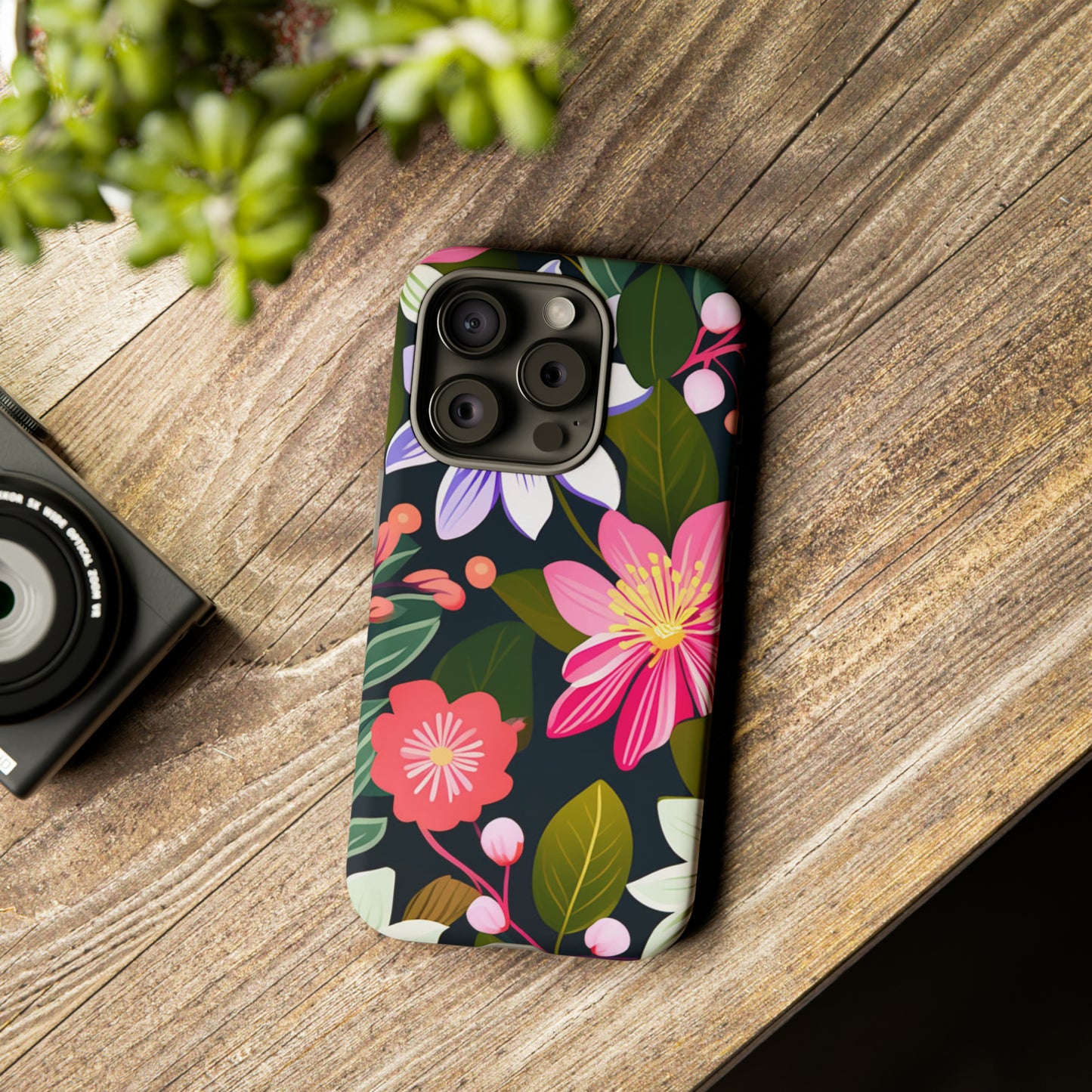 Pink Flower Pattern Tough Case