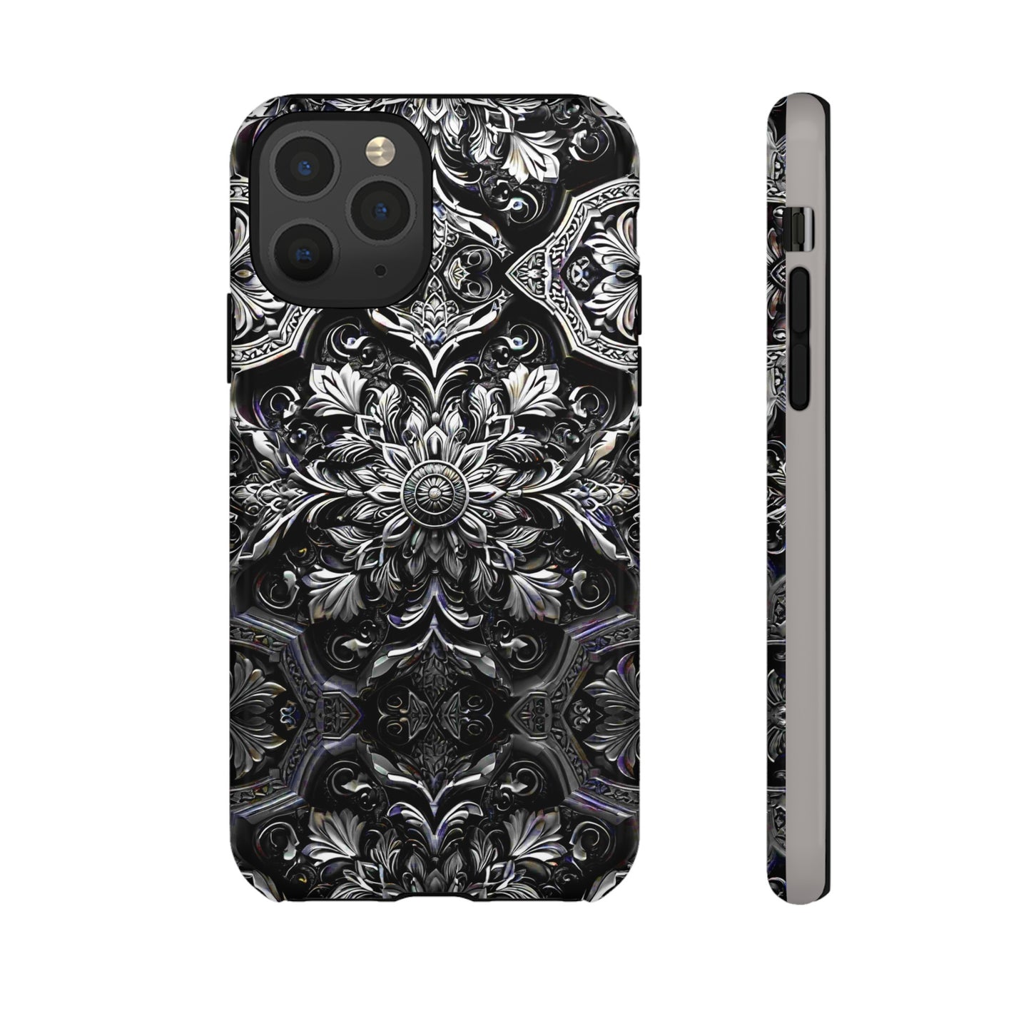 Monochrome Flowers Tough Case