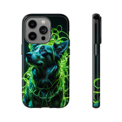 Green Neon Dog Tough Case