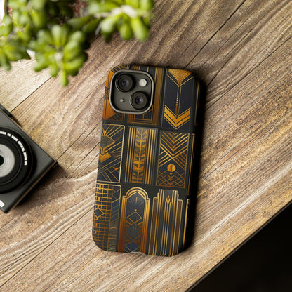 Golden Grid Art Design Pattern Tough Case