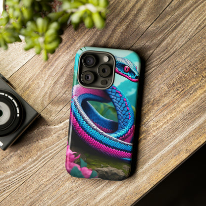 Blue Pink Snake Tough Case