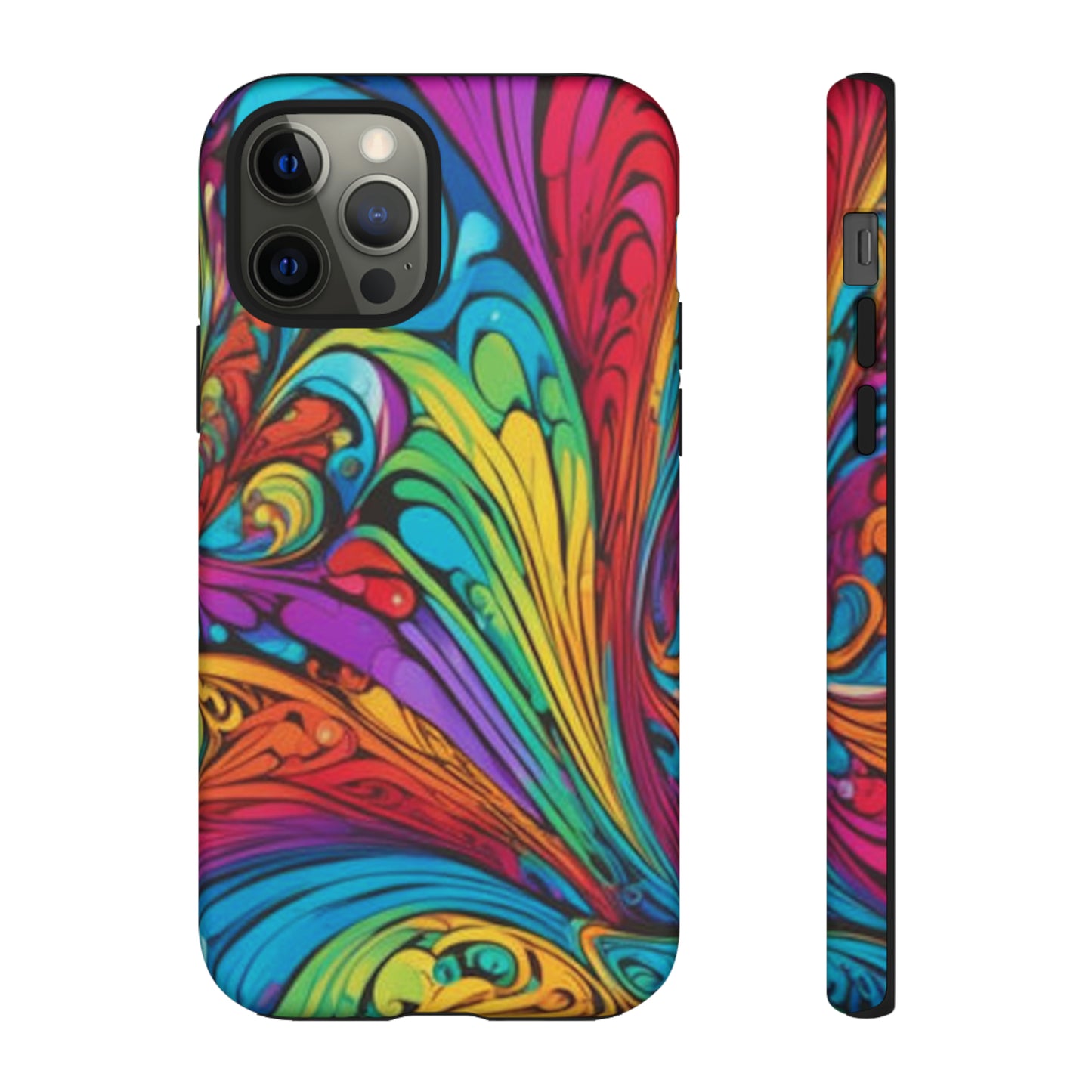 Colourful Spiral Paint Art Pattern Tough Case