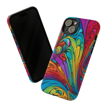 Colourful Spiral Paint Art Pattern Tough Case