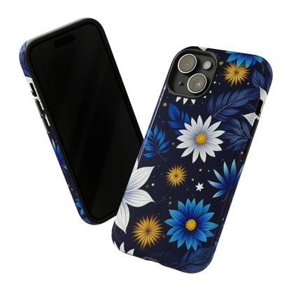 Blue Leaf Pattern Tough Case