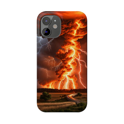 Volcanic lightning Slim Phone Case - Colorwink