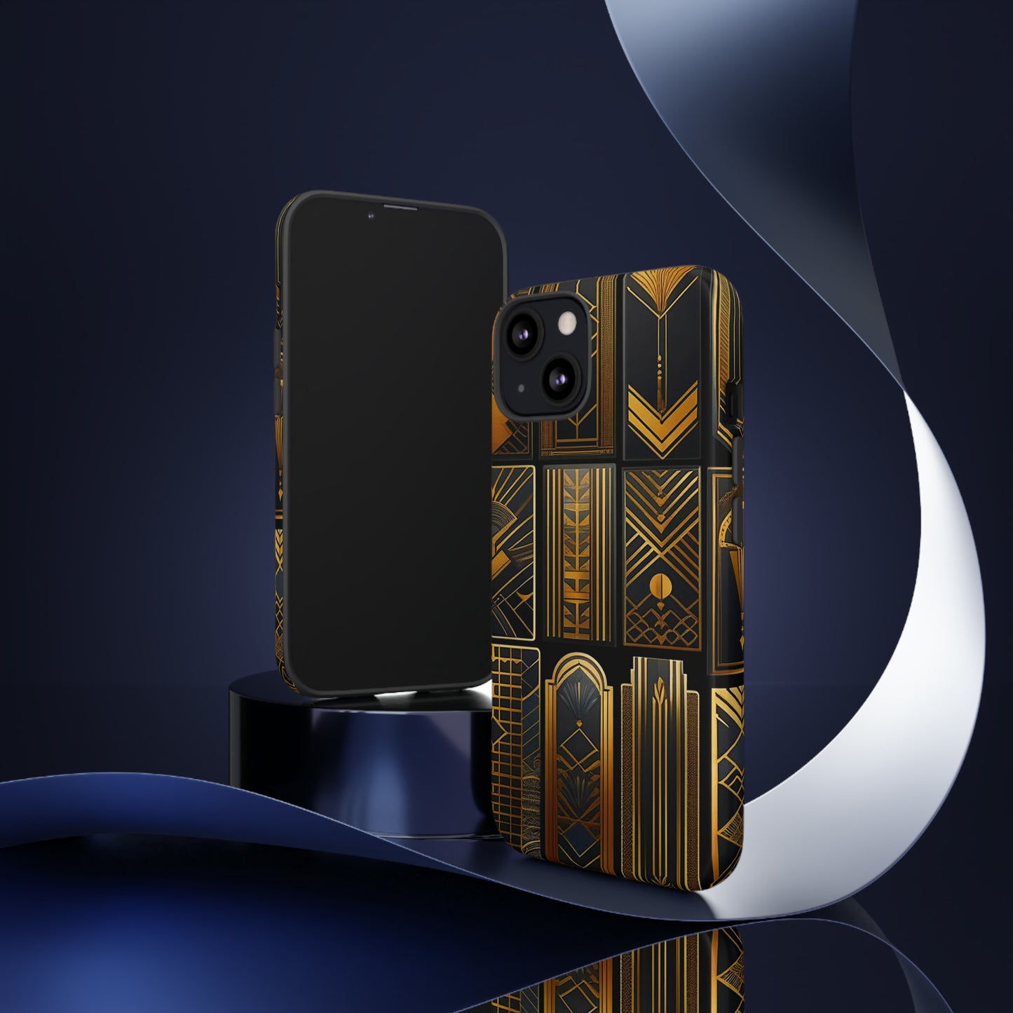 Golden Grid Art Design Pattern Tough Case