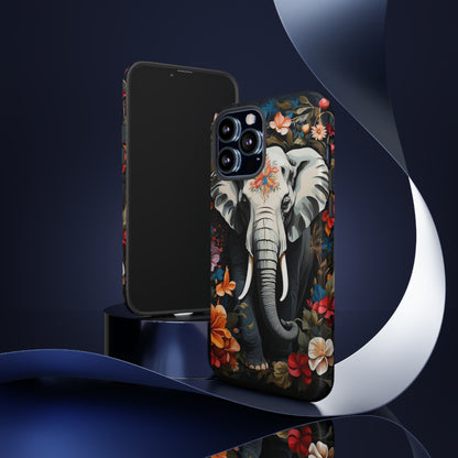 Elephant Face Flower Art  Tough Case