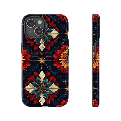 Red  flower Design Pattern Tough Case