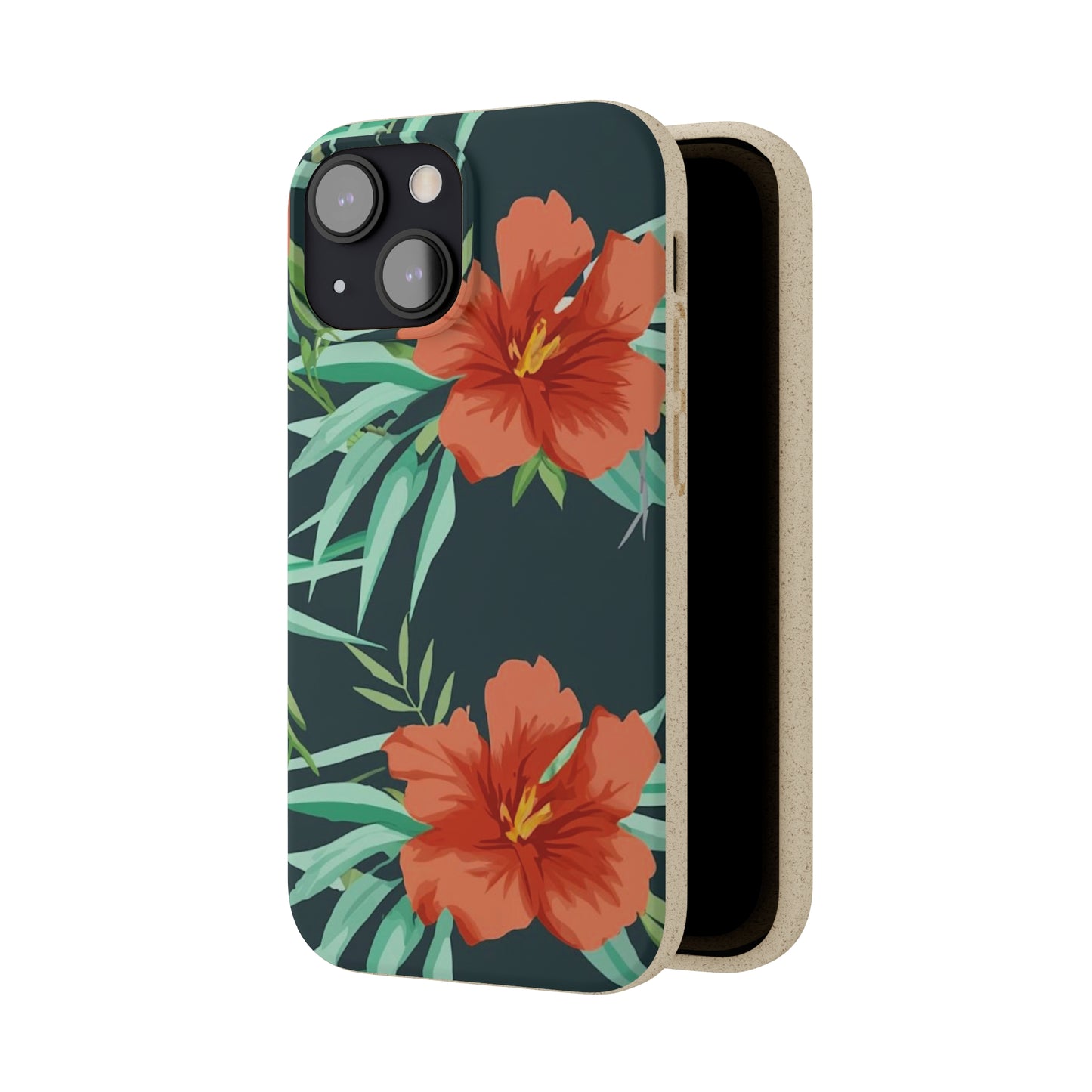 Orange Flowers Biodegradable Case