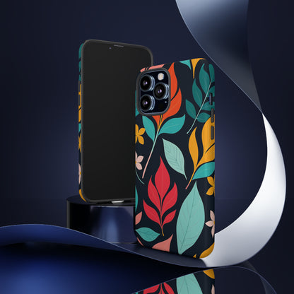 Red Leaf Design Pattern Tough Case