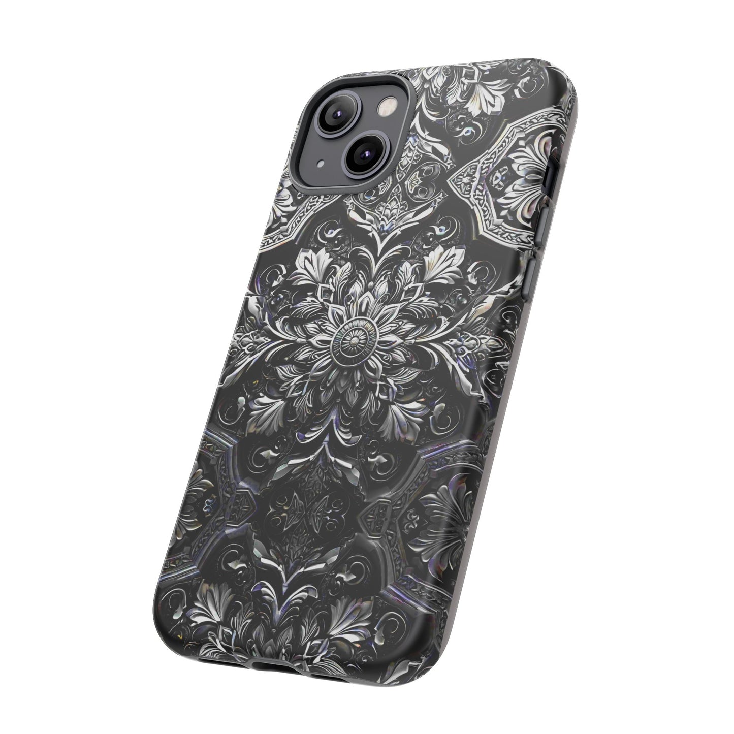 Monochrome Flowers Tough Case