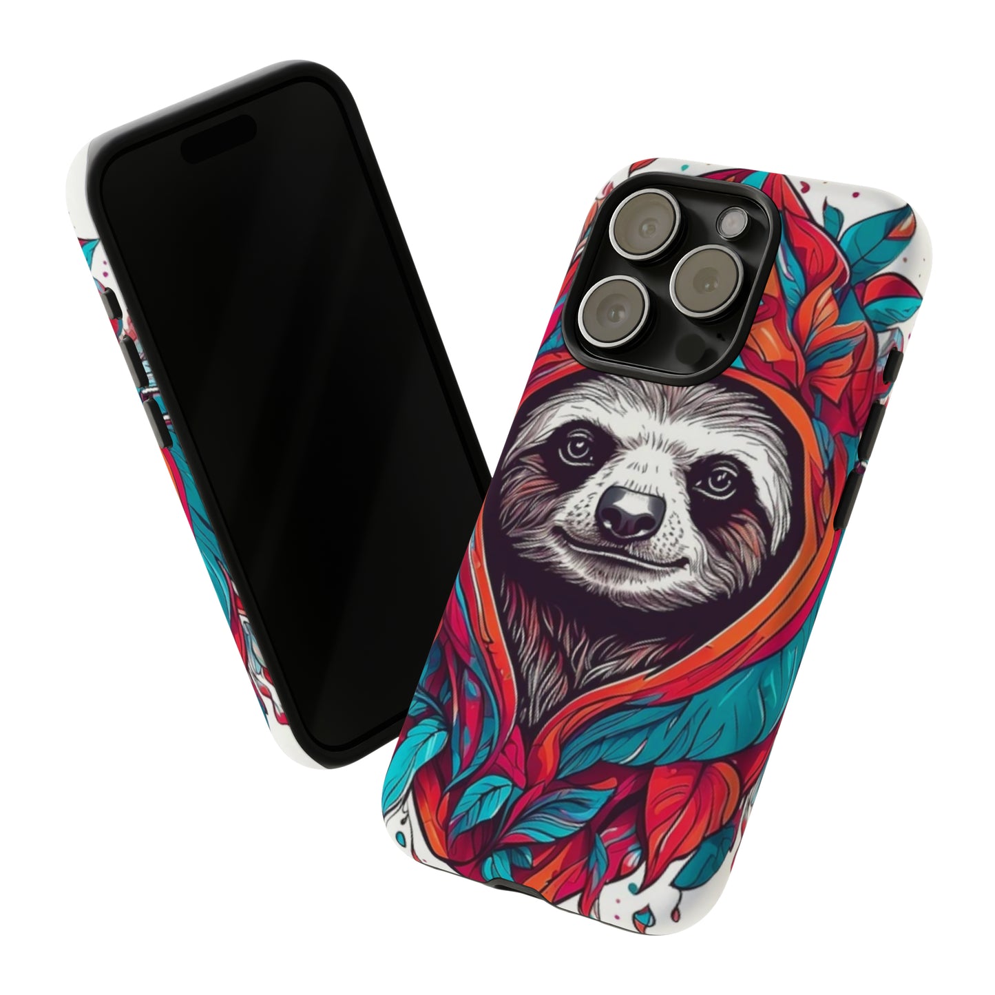 Sloth floral rose print Tough Case