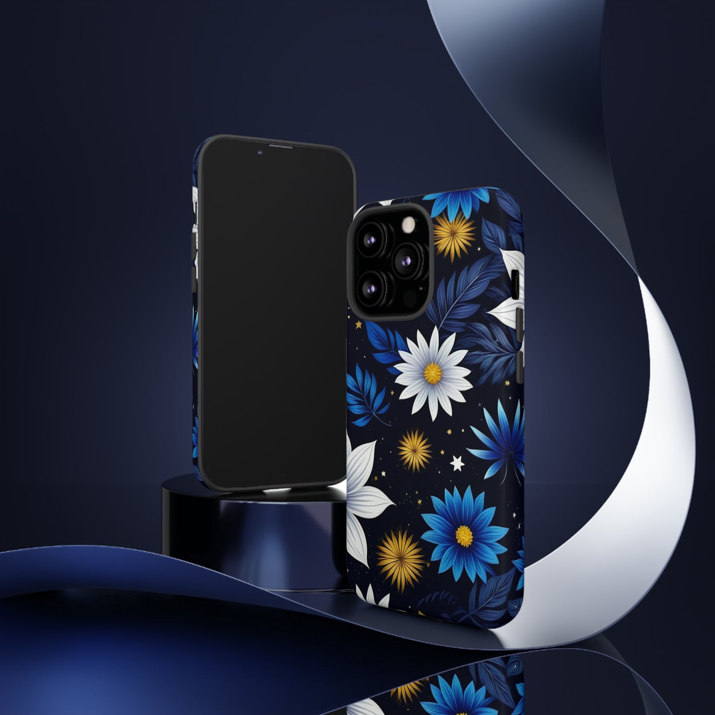 Blue Leaf Pattern Tough Case