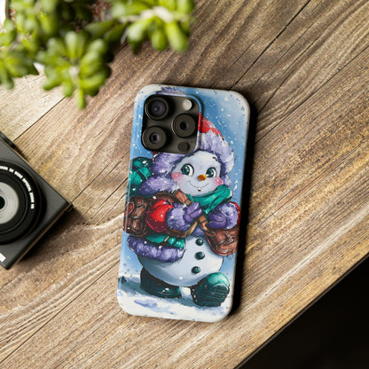 Cute Snowman Slim Phone Case - Colorwink