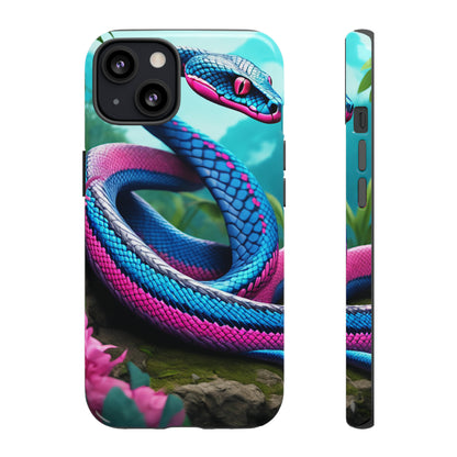 Blue Pink Snake Tough Case