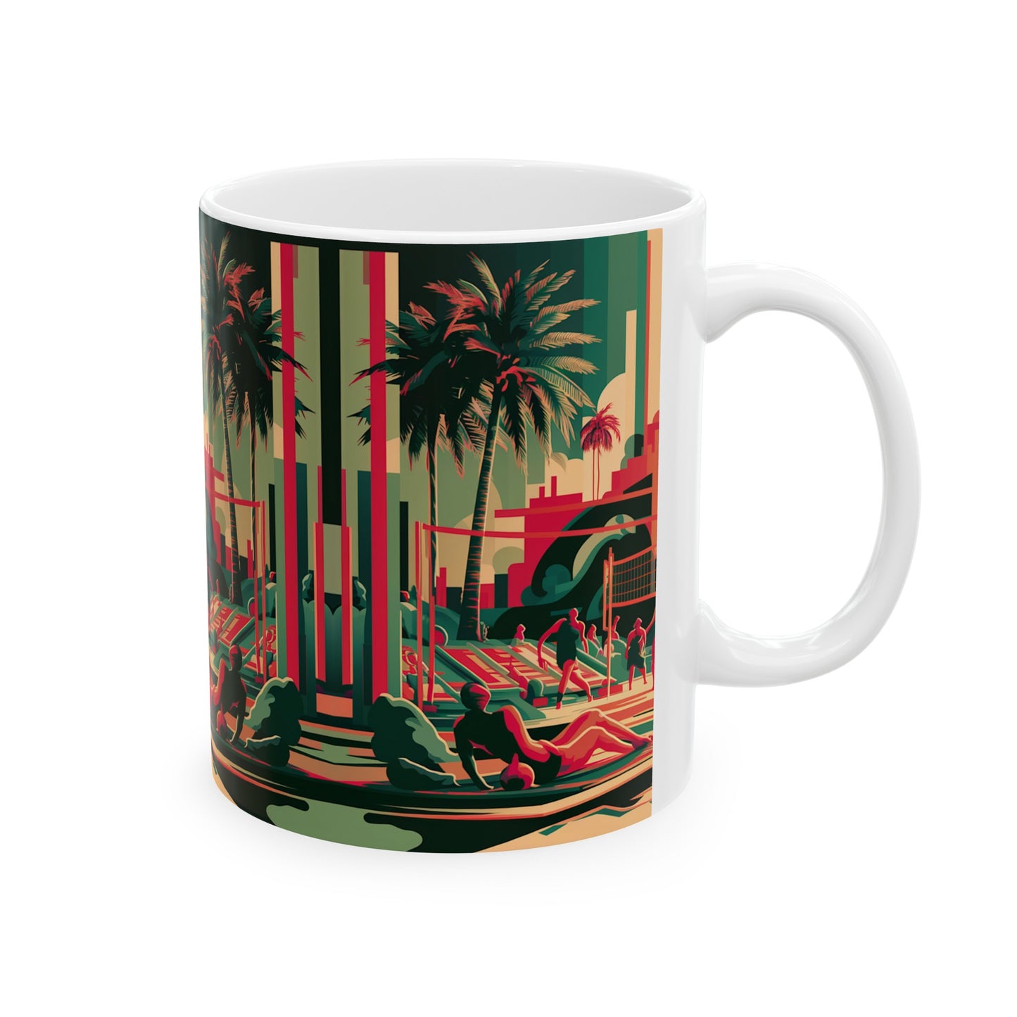 Beach Mural Coffee Mug