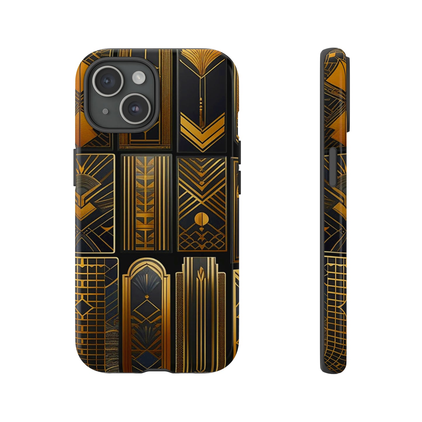 Golden Grid Art Design Pattern Tough Case