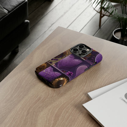 Violet Heart Design Pattern Tough Case